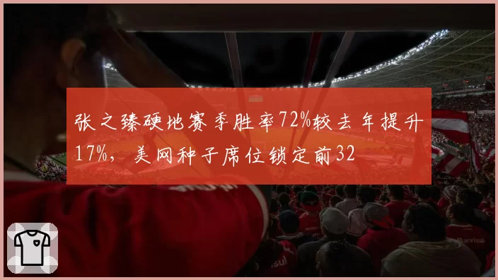 张之臻硬地赛季胜率72%较去年提升17%，美网种子席位锁定前32
